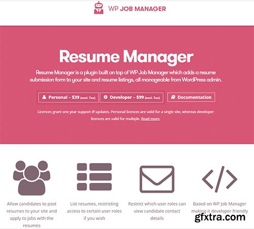 WP Job Manager - Resume Manager v1.11.3