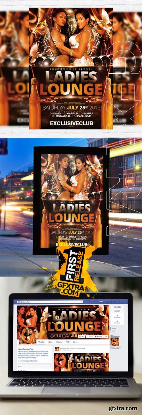 Ladies Lounge - Flyer Template + Facebook Cover