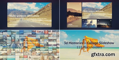 Videohive 3d Memories &mdash; Collage Slideshow 11681886
