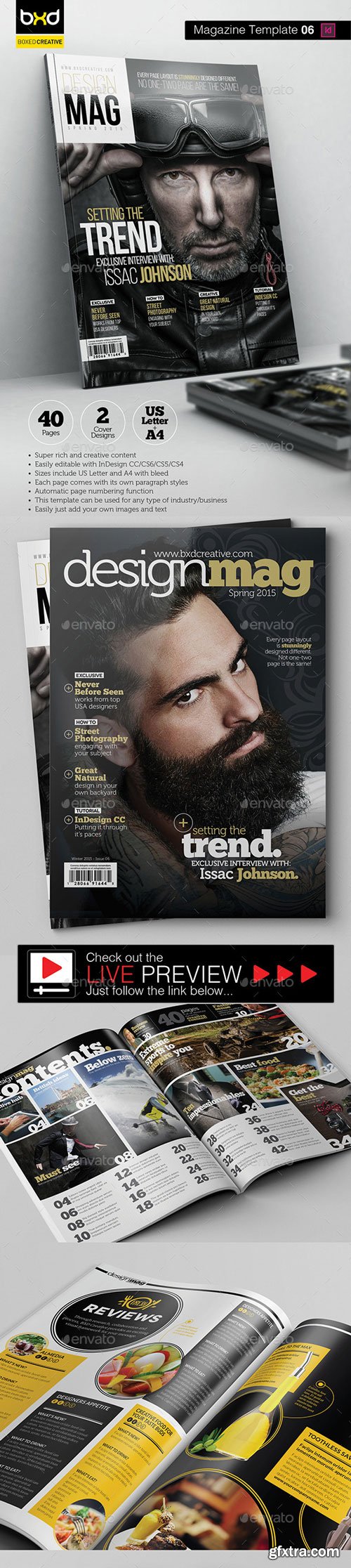GraphicRiver - Magazine Template - InDesign 40 Page Layout V6 - 10374588