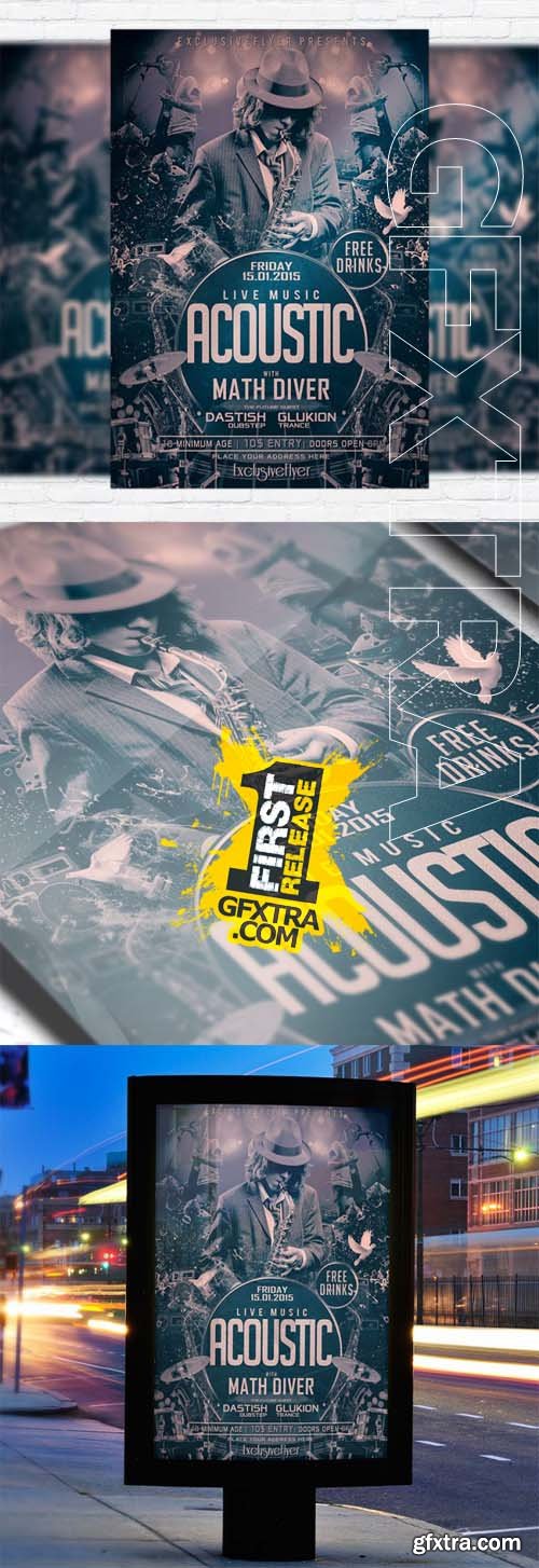 Live Acoustic Music - Flyer Template Live Acoustic Music - Flyer Template