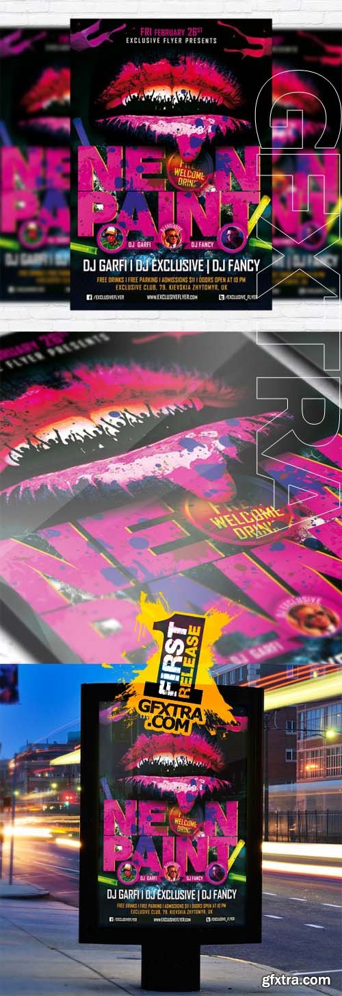 Neon Paint - Flyer Template