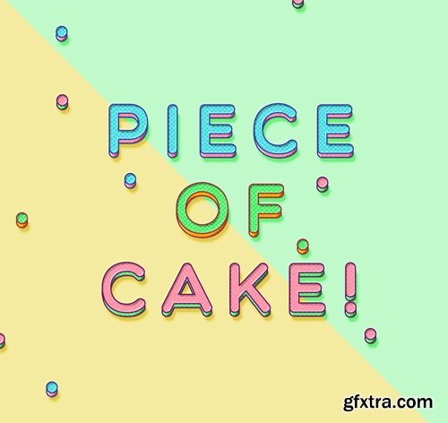 Piece of Cake PSD Text Effect