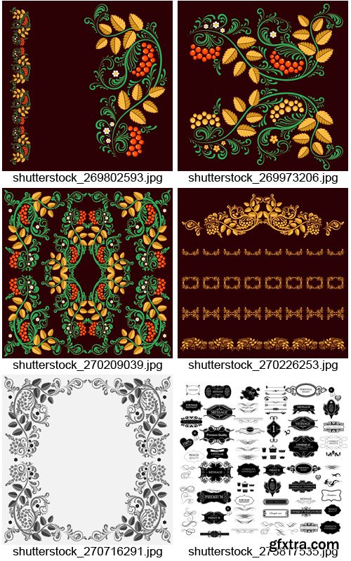 Amazing SS - Retro Floral Elements, 25xEPS