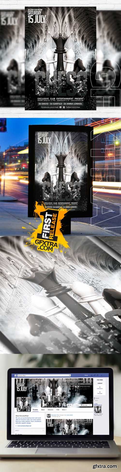 Chess - Flyer Template + Facebook Cover