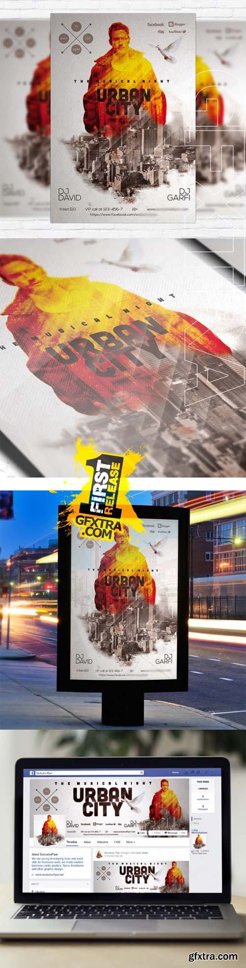 Urban City - Flyer Template + Facebook Cover