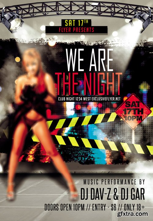 We are the Night - Flyer Template + Facebook Cover