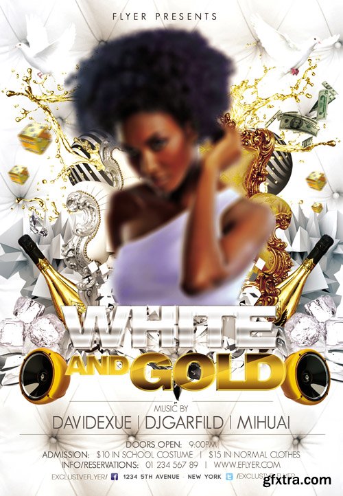 White and Gold - Flyer Template