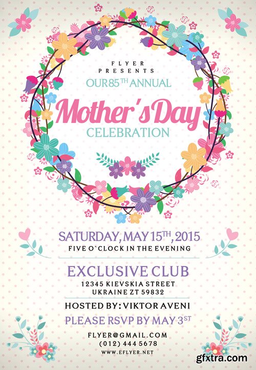 Mothers Day - Flyer Template + Facebook Cover