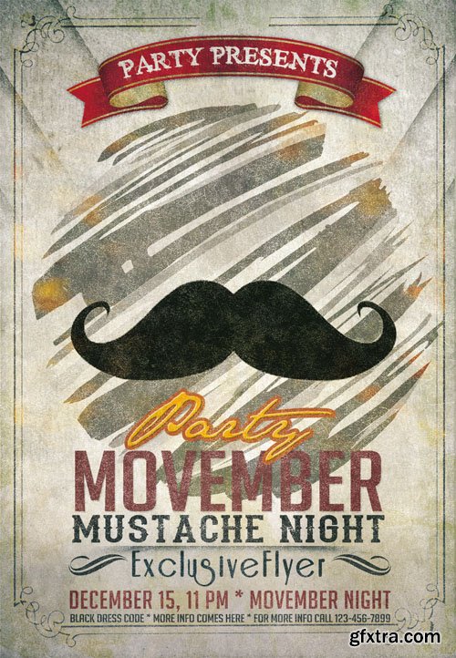 Movember Party - Flyer Template