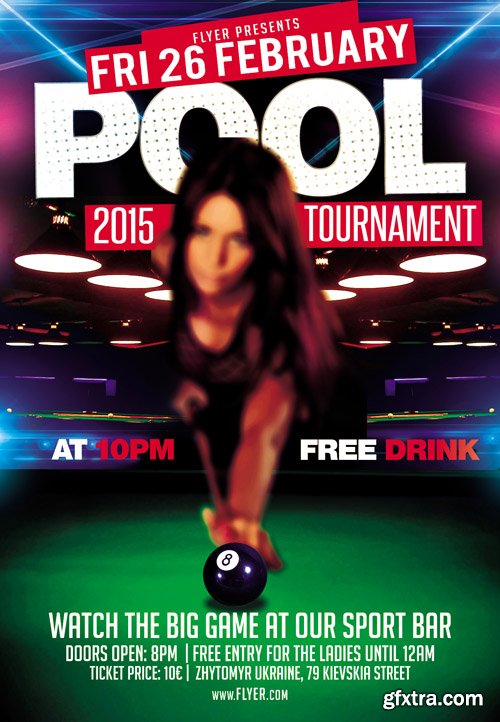 Pool Tournament - Flyer Template