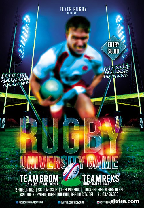 Rugby Game - Flyer Template