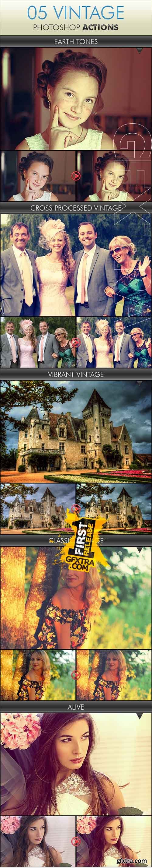 GR - 5 Vintage Photoshop Actions 11955224