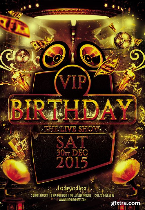 Vip Birthday - Flyer Template