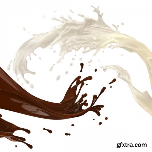 Chocolate and Milk Splash - 4 UHQ JPEG