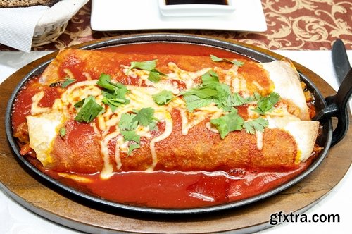 Collection of various Mexican food spicy red chili burrito 25 HQ Jpeg