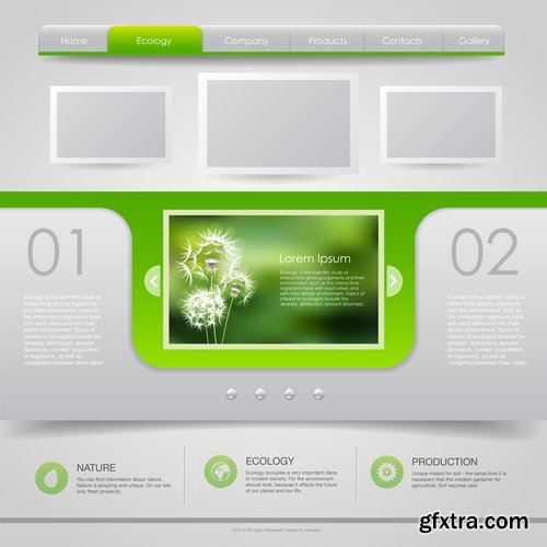 Collection of vector web design elements picture background business infographics #2-25 Eps