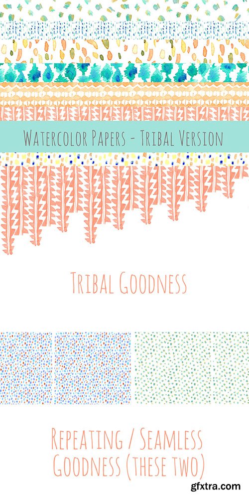 Tribal Watercolor Papers - CM 17322