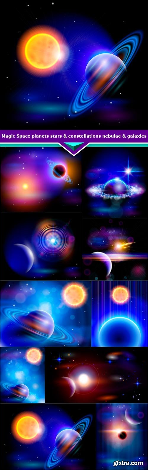 Magic Space planets stars &amp; constellations nebulae &amp; galaxies 10x JPEG
