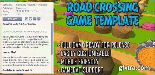 Unity3D - Road Crossing Game Template v1.18