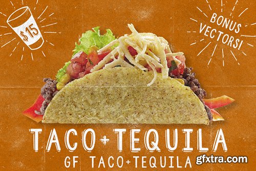 CM Taco+Tequila, 2 Fonts + Extras! 57200