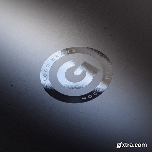 Silver Foil Logo Mock-Up Template