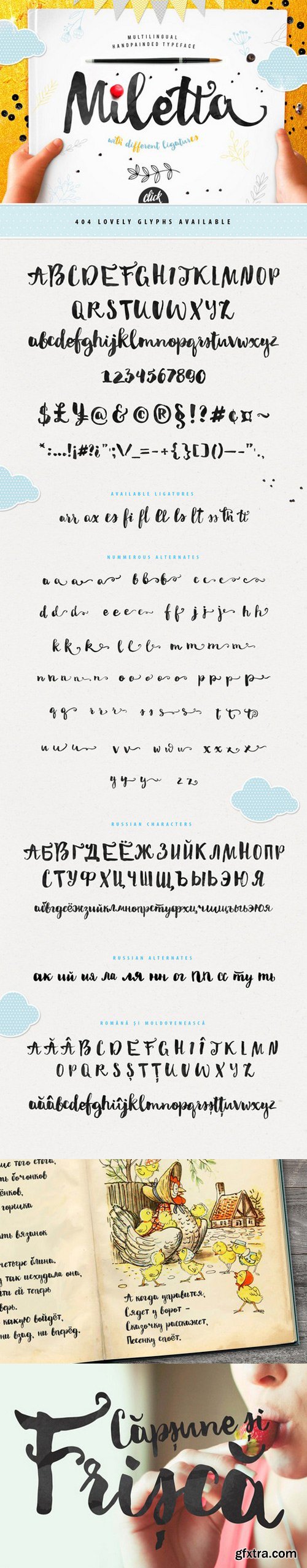 CM - Miletta typeface with ligatures 313565