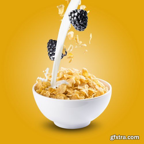Corn Flakes with Milk - 6 UHQ JPEG