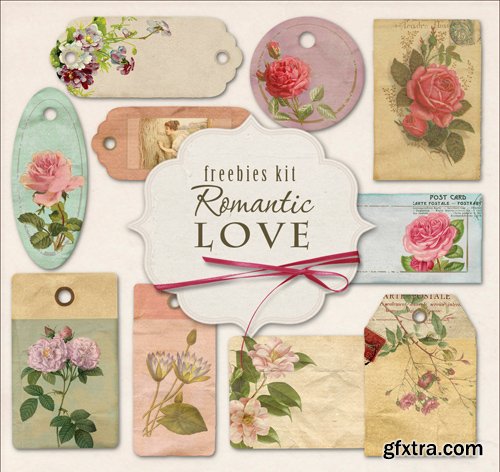 Scrap Kit of Labels - Romantic Love