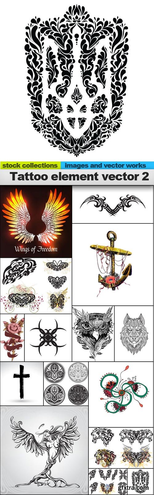 Tattoo element vector 2, &nbsp;15 x EPS