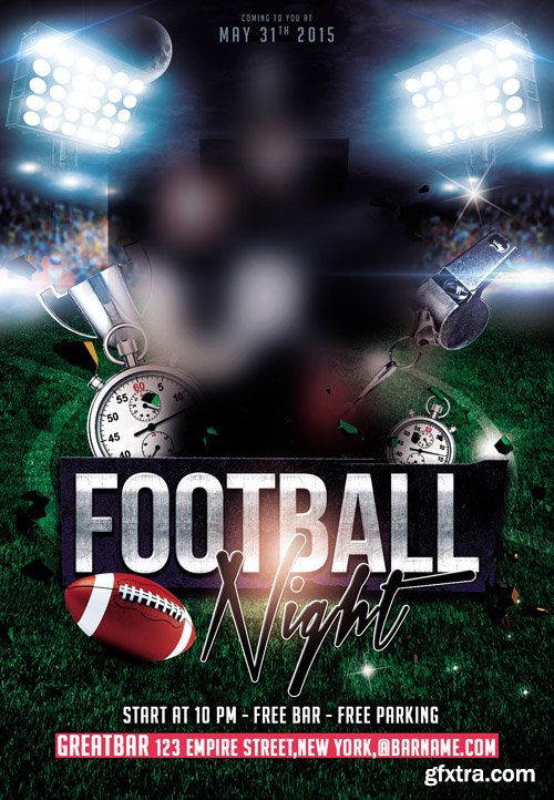 Football Night Club and Paty Flyer Template