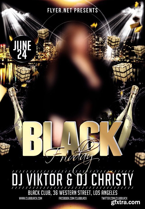 Black Friday Club and Paty Flyer Template