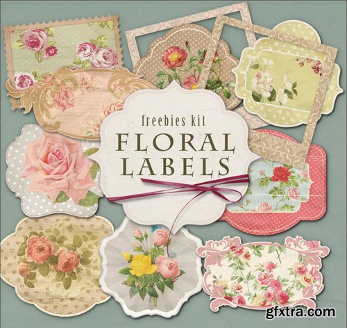 Scrap Kit - Vintage Floral Labels