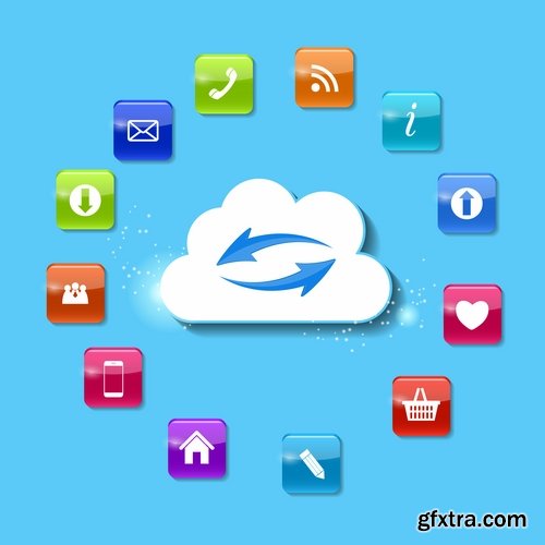 Collection of vector image of high-tech business technology laptop tablet icon infographics 25 Eps