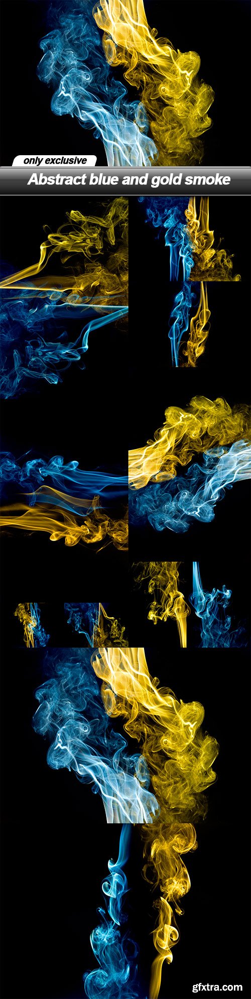 Abstract blue and gold smoke - 10 UHQ JPEG