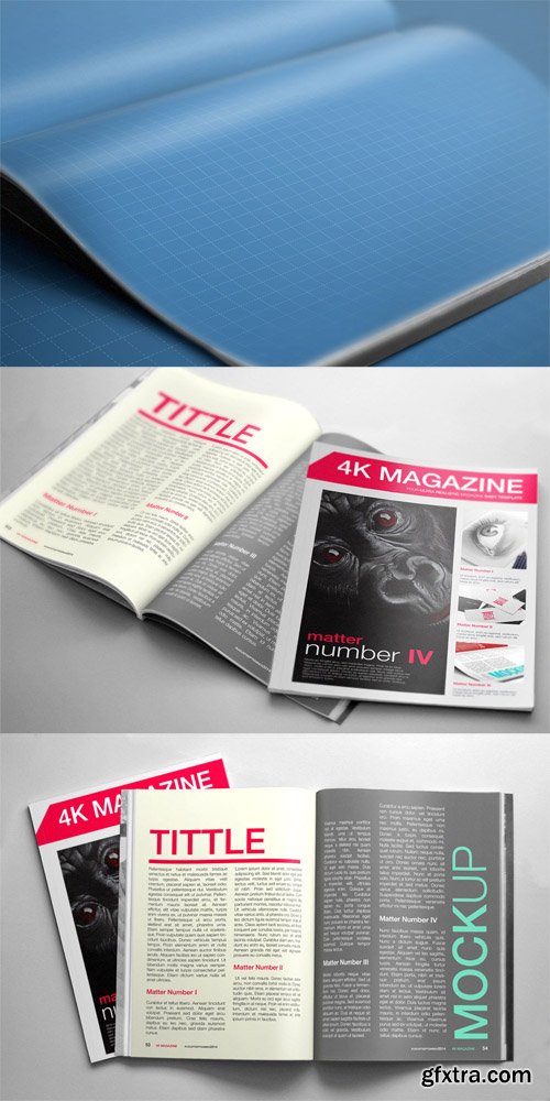 3 Magazine Presentation Mock-ups