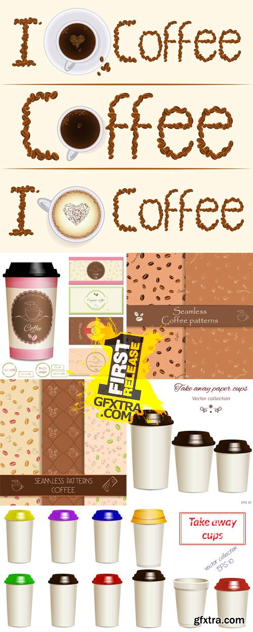 Coffee Design Elements Vector Set