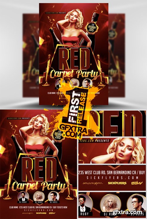 Red Carpet Event Flyer Template