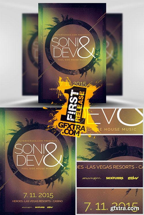 Minimal House Night Flyer Template