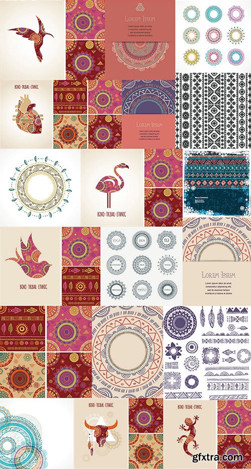 Tribal &amp; Ethnic Ornaments 2 - 25x EPS