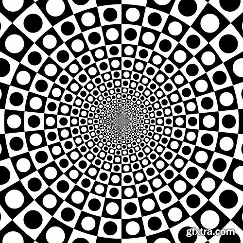 Collection of vector image background is an optical illusion poster flyer banner 25 EPS
