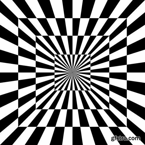 Collection of vector image background is an optical illusion poster flyer banner 25 EPS