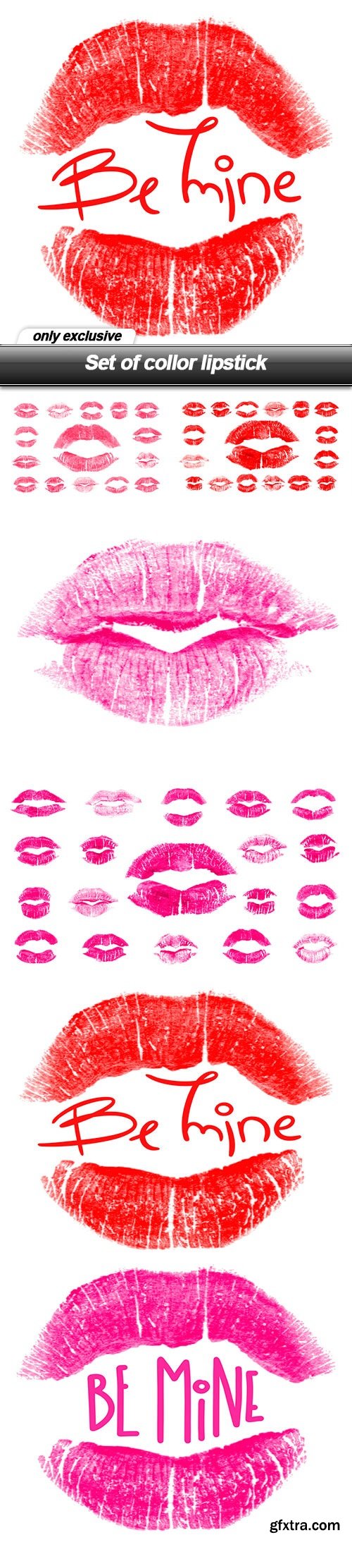 Set of collor lipstick - 6 UHQ JPEG