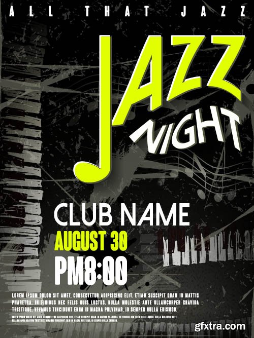 Advertising poster summer party and music vector