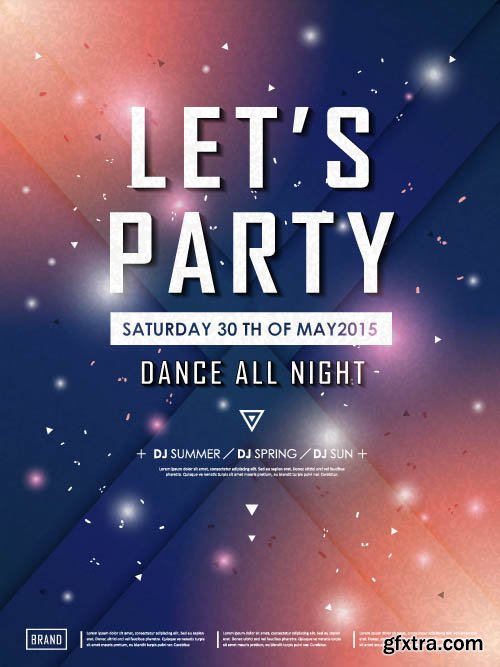 Advertising poster summer party and music vector