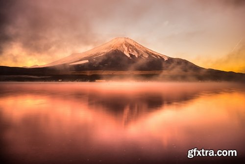 Collection japan lake landscape Mount Fuji Sakura night 25 HQ Jpeg