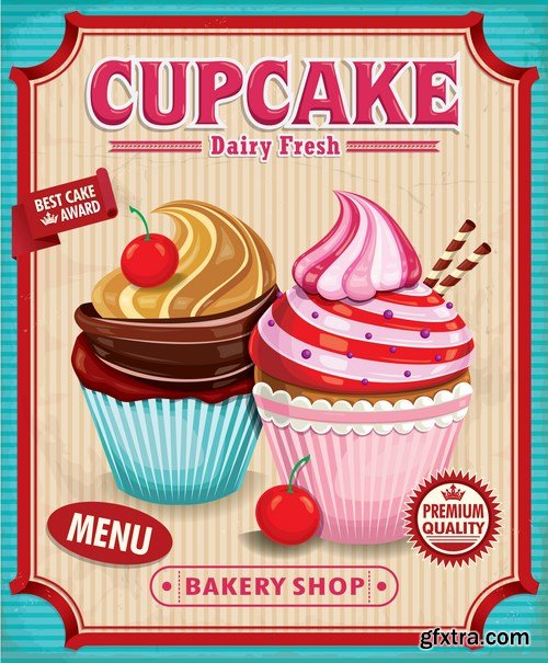 Vintage Cupcake Posters