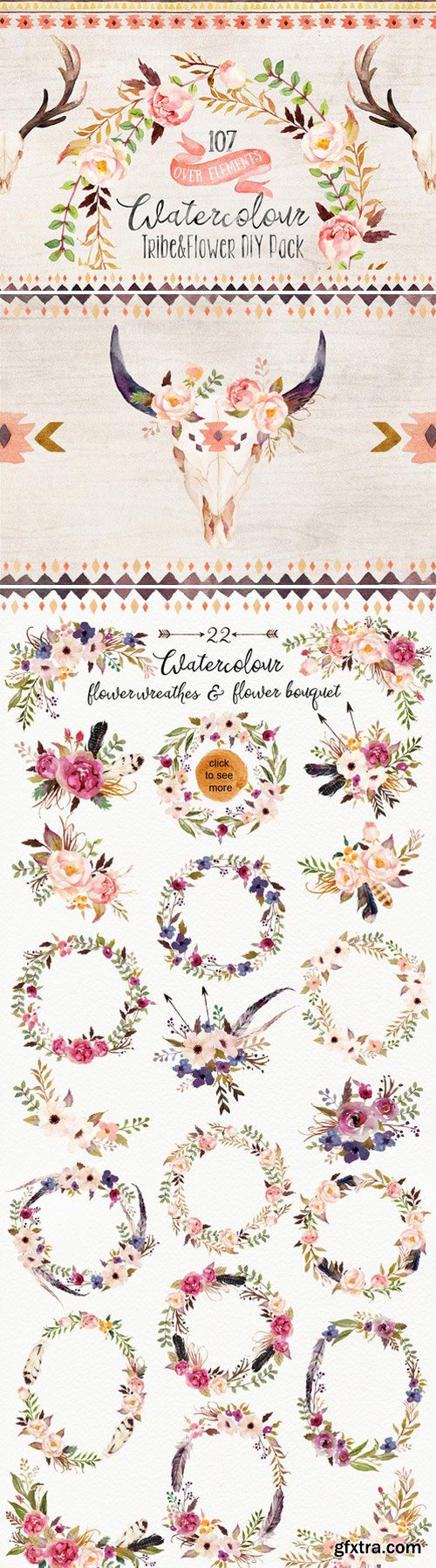 CM - Watercolour Tribe&amp;Flower DIY+Bonus 165172