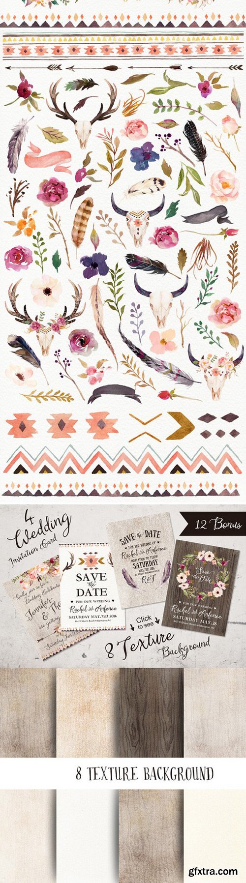 CM - Watercolour Tribe&amp;Flower DIY+Bonus 165172