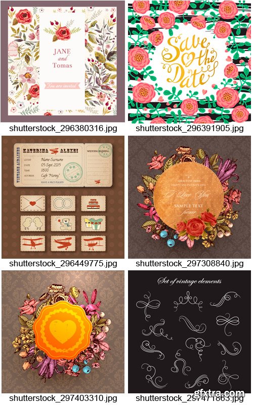 Amazing SS - Wedding Invitation &amp; Elements 2, 25xEPS